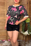 Western cowboy short sleeve women's boutique top Southern Stitch GJQ17199