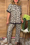 Western leopard short sleeve women's boutique top Southern Stitch GJQ17293