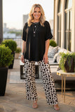 Western leopard wide leg women's boutique pant Southern Stitch GJQ17406