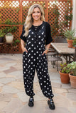 Western white polka dots one piece women's boutique jumpsuit XCH17454 BS8