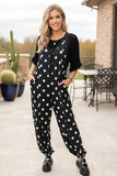 Western white polka dots one piece women's boutique jumpsuit XCH17454 BS8