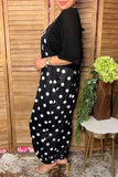 Western white polka dots one piece women's boutique jumpsuit XCH17454 BS8