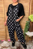 Western white polka dots one piece women's boutique jumpsuit XCH17454 BS8