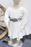 Western black cow adjustable girls boutique belt DLH2427