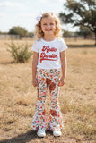 Western "HELLO DARLIN" bulls & floral print girls boutique set XCH0333-20H (A4S9)