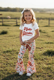 Western "HELLO DARLIN" bulls & floral print girls boutique set XCH0333-20H (A4S9)