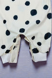 Shop Cream & black dots long sleeve infant baby girls romper DLH2827 A12S1