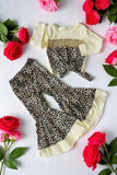 Shop Cream & Sequin & Leopard prints 2pc girls clothing sets DLH2702 (A7S2)