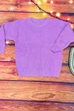 Kids purple long sleeve pullove knitted sweater 230136M
