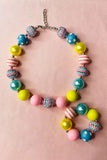Children's boutique accessories suppliers multi color bubble beads necklace & bracelet sets 240316