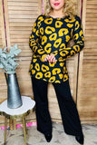 Western leopard long sleeve women's boutique top Southern Stitch YMY11638 A13