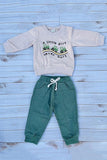Restock--A little dirt never hurt embroidery top & pant set 250940M A15S2