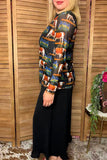 Western ranch sheer women boutique top Southern Stitch XCH17167 IS4