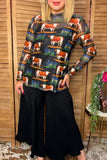 Western ranch sheer women boutique top Southern Stitch XCH17167 IS4