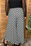 Clearance -- Western Chic checkered wide leg women boutiuqe pant Southern Stitch XCH17076