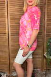 Luxury western pink sheer women boutique top Southern Stitch XCH17191 IS6