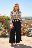 Western leopard & horseshoe sheer women boutique top Southern Stitch XCH17210 IS4