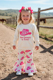 Western "New Cowgirl In Town" top & pant girls boutique set 251148M A8S4