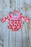 Loved embroidery XOXO long sleeve infant baby rompers 251251M