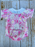 EGG START & bunny embroidery easter baby onesies 251270M  A13S4