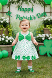 St. Patrick's day four-leaf clover infant baby girls dress 251259M
