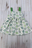 St. Patrick's dayfour-leaf clover printed infant baby girls dress 251258M