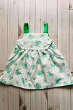 St. Patrick's dayfour-leaf clover printed infant baby girls dress 251259M