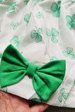 St. Patrick's dayfour-leaf clover printed infant baby girls dress 251259M