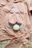 Pink easter bunny long sleeve top & pant 2pc girls set 251265M A13S4