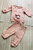 Pink easter bunny long sleeve top & pant 2pc girls set 251265M A13S4
