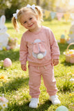 Pink easter bunny long sleeve top & pant 2pc girls set 251265M A13S4