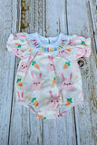 My 1st Easter embroidery ruffle short sleeve baby onesies 251269M A13S4