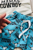 MAMA'S COWBOY & bull skull infant baby boy clothing set 251272M A13S1