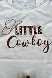 Western LITTLE COWBOY beige top & shorts 2pc boy sets 251274M A15S1