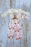 New cowgril IN TOWN & pant 3pc baby girls sets w/headband 251303M A12S3