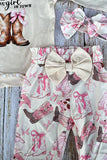 New cowgril IN TOWN & pant 3pc baby girls sets w/headband 251303M A12S3