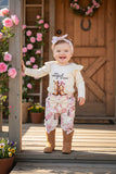 New cowgril IN TOWN & pant 3pc baby girls sets w/headband 251303M A12S3