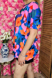 Trendy floral print bell sleeve women's boutique top Southern Stitch XCH16211