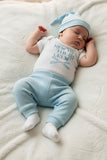 NEW TO THE CREW embroidery romper & pant & hat baby boutique sets 2601010M