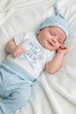 NEW TO THE CREW embroidery romper & pant & hat baby boutique sets 2601010M
