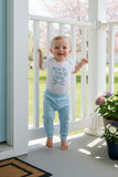 NEW TO THE CREW embroidery romper & pant & hat 3pc baby sets 2601010M