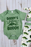 DADDY'S fishing BUDDY onesie & pant & hat 3pc baby sets 2601020M