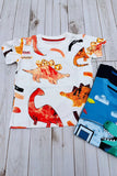 Dinosaur printed short sleeve boy's t-shirt 2601032M A15S2