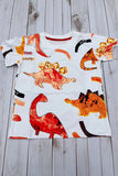 Dinosaur printed short sleeve boy's t-shirt 2601032M A15S2