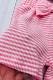 Western pink striped crop top & shorts girls boutique set 2601062M A8S5