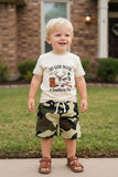 Western Southern boy top & camo shorts boy's boutique set 2601065M