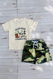 Western Southern boy top & camo shorts boy's boutique set 2601065M