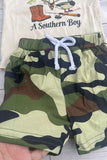 Western Southern boy top & camo shorts boy's boutique set 2601065M