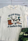 Western Southern boy top & camo shorts boy's boutique set 2601065M