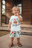 Chic fishing white top & shorts 2pc boy's boutique set 2601066M